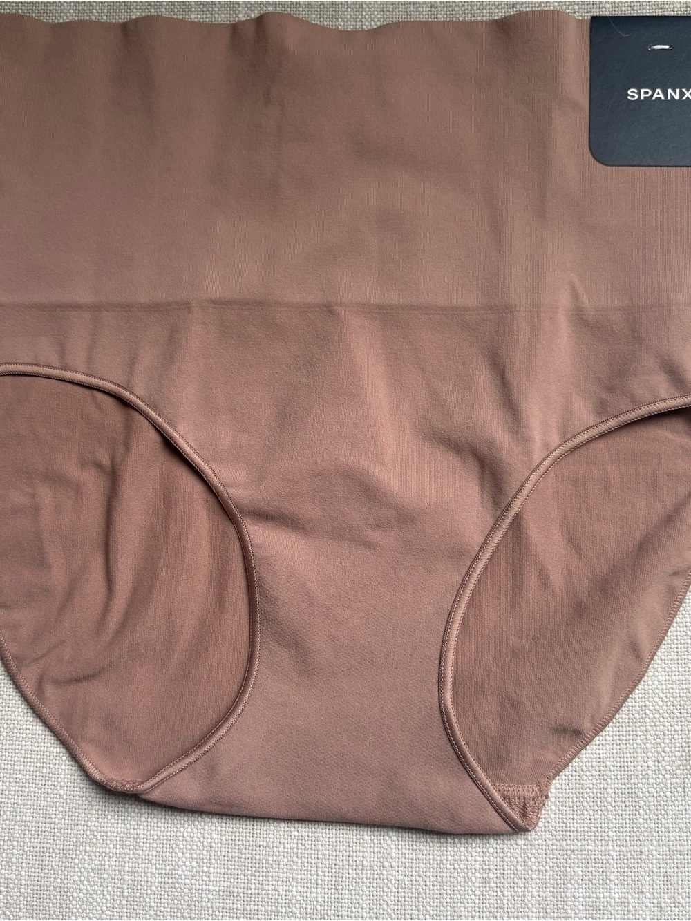 SPANX Ecocare High-Waist Seamless Briefs - Brown/Cafe